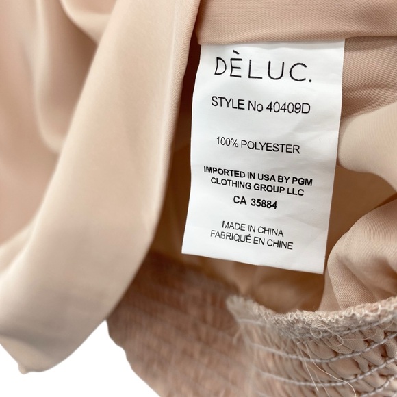 Deluc Wrap Front Tan Silky Sleeveless Blouse Top - Picture 8 of 8